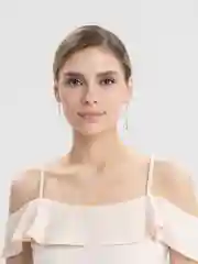 Розовый серьги-подвески с сердечком