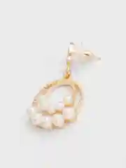 Серьги женские, круглые, с жемчугом