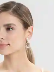 Серьги женские, круглые, с жемчугом