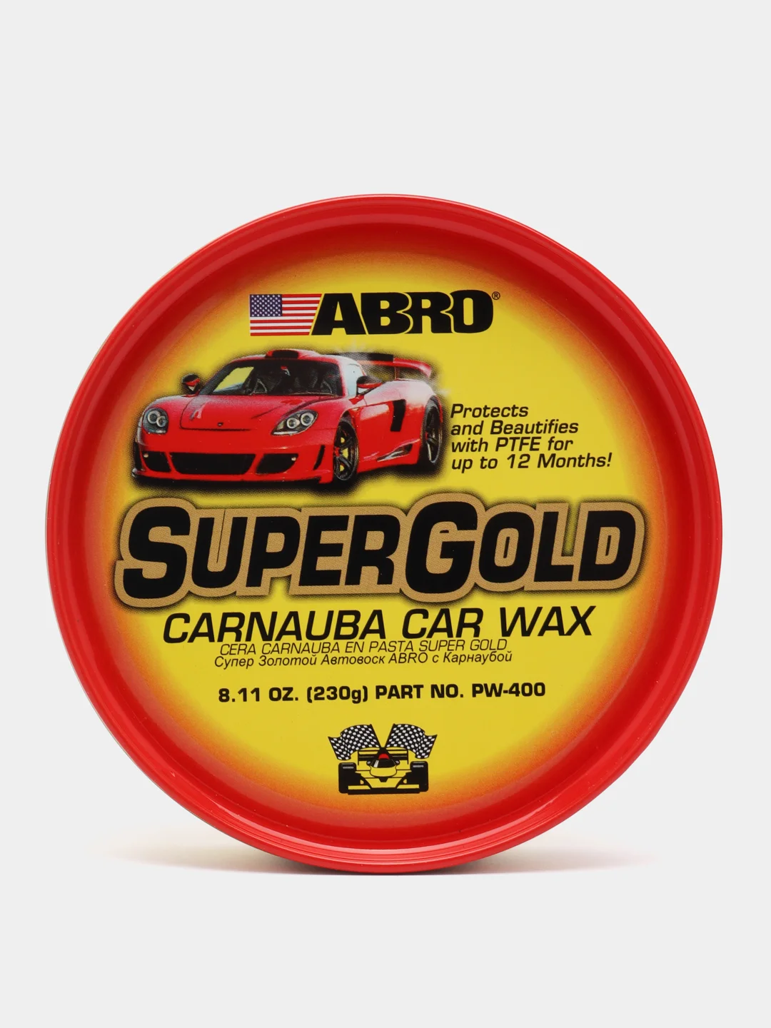 Автовоск тефлоновый ABRO 230гр (консервная банка)
