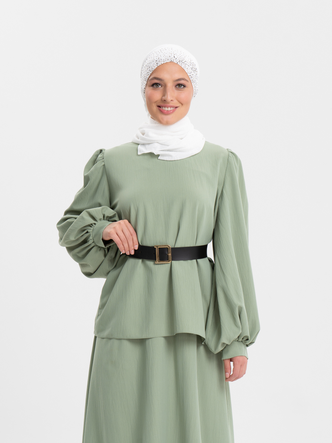 Костюм-двойка женский с длинной юбкой и рукавом, мусульманский купить по  цене 1327.58 ₽ в интернет-магазине KazanExpress