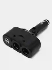 Разветвитель на 2 прикуривателя и 2 USB порта HARPER DP-033, черный