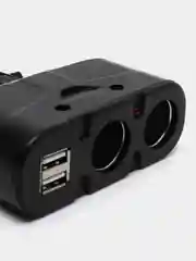 Разветвитель на 2 прикуривателя и 2 USB порта HARPER DP-033, черный