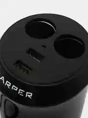 Разветвитель гнезда прикуривателя Harper DP-186, черный