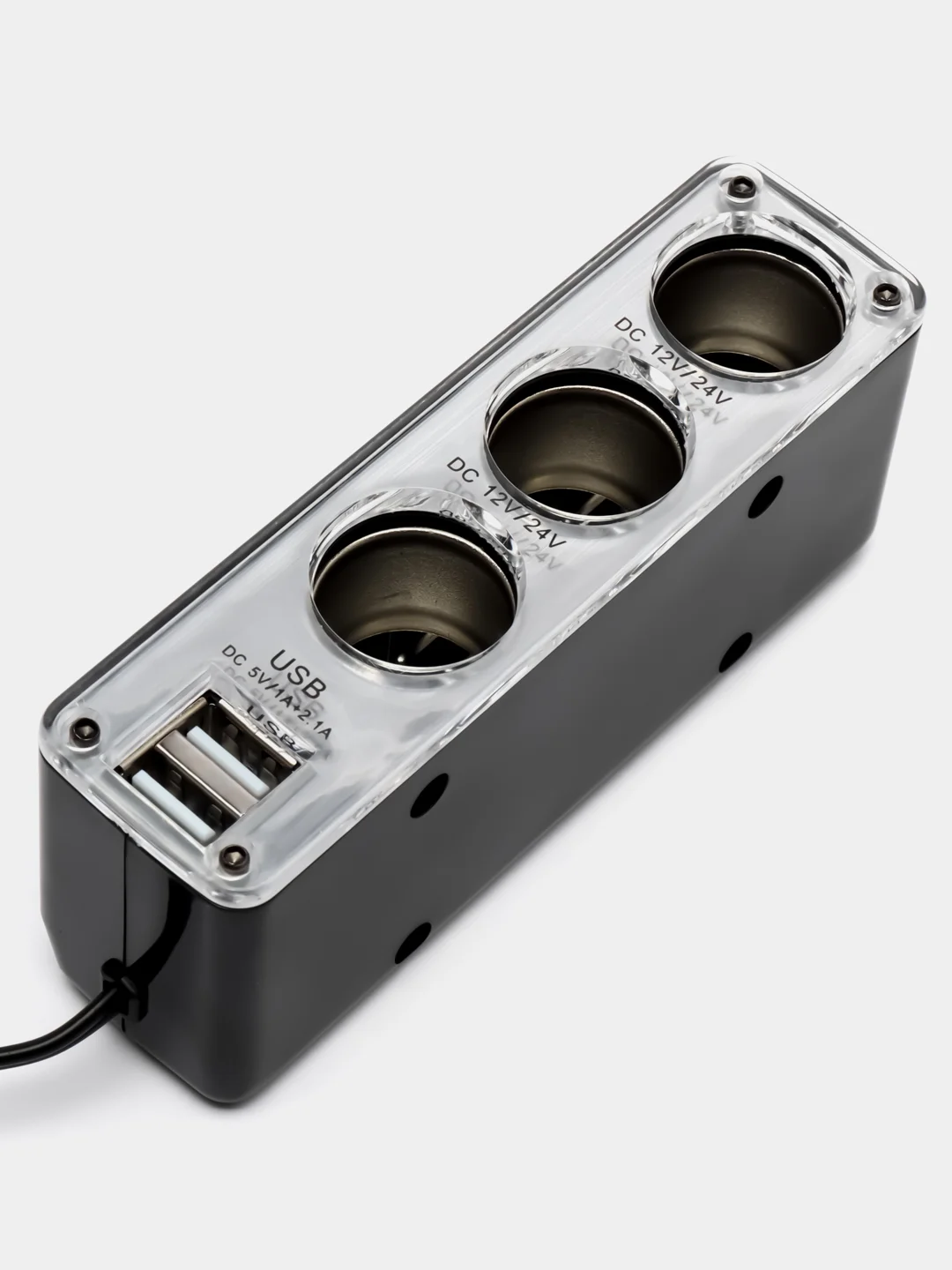 Разветвитель на 3 прикуривателя и 2 USB порта HARPER DP-096