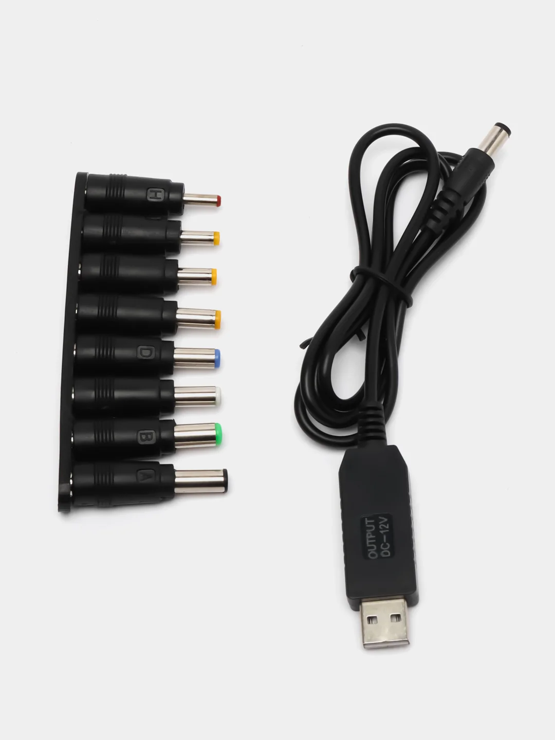 Набор адаптеров, 8 универсальных переходников - штекеров разъемов питания 12v/5v от USB