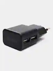 Черный блок питания, 2 USB входа, сетевое зарядное устройство