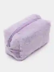 Молочный косметичка пушистая, меховая