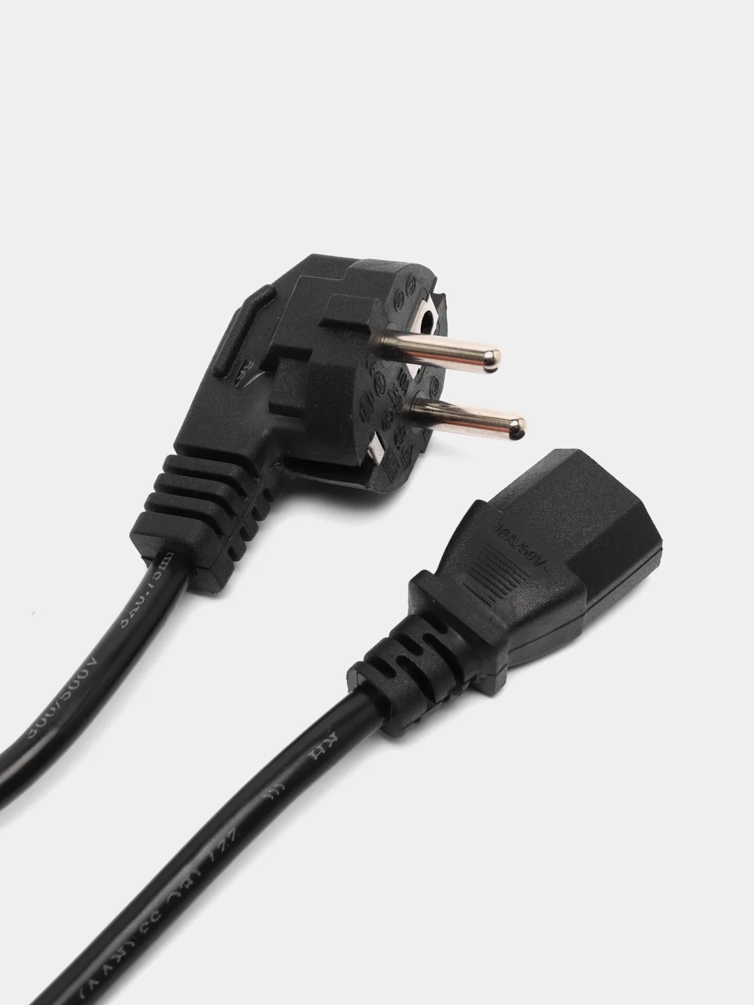 Черный шнур питания сетевой для компьютера, с заземлением, 3 Pin C13, 220В