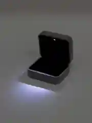 Серый led-коробка бархатна,коробка для обручального кольца,подарочная упаковка коробка