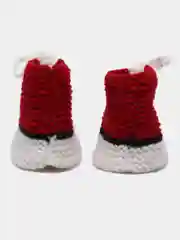 Багровый пинетки для малышей, вязанные