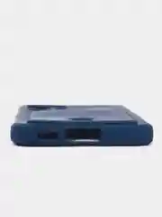 Синий чехол для Samsung Galaxy S23 (Самсунг Галакси С23) силиконовый, с карманом для карты