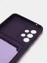 Пурпурный чехол Samsung Galaxy A33, Самсунг Галакси А33 5G силиконовый, с карманом для карты