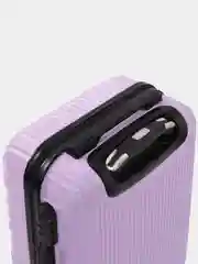 Лавандовый чемодан на колесах, дорожный, пластиковый, размеры S, M, L