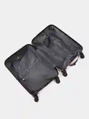 Розовый чемодан на колесах, дорожный, пластиковый, размеры S, M, L