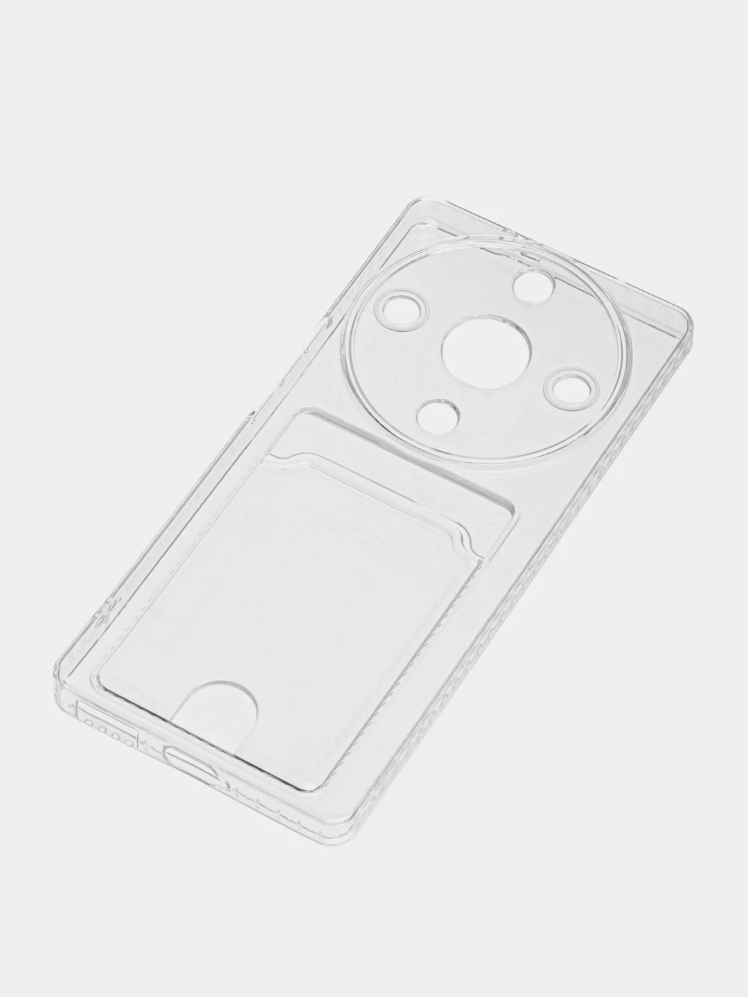Лавандовый чехол для Huawei Honor X9a (Хуавей Хонор Х9а) прозрачный, с карманом для карты