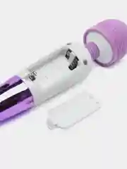 Фиолетовый вибратор с подвижной головкой для стимуляции точки G и клитора, 21,5 см