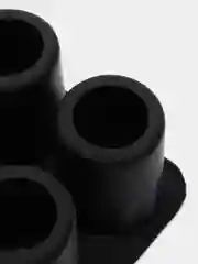Черный силиконовая форма для льда в форме рюмки с 4 отверстиями