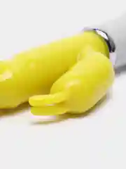 Желтый вибратор двойной "Кролик" для стимуляции точки G и клитора c USB, 2 цвета, 21,2 см