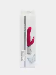 Желтый вибратор двойной "Кролик" для стимуляции точки G и клитора c USB, 2 цвета, 21,2 см