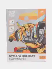 Бумага цветная двусторонняя, А4, 16 листов, 8 цветов