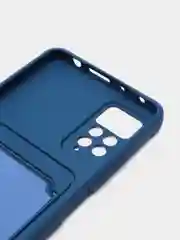 Синий чехол Xiaomi Redmi Note 11 Pro / Note 12 Pro, Редми Нот 11 про с карманом для карты