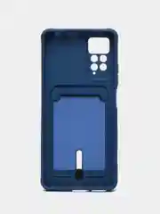Синий чехол Xiaomi Redmi Note 11 Pro / Note 12 Pro, Редми Нот 11 про с карманом для карты