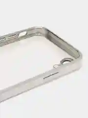 Серебряный чехол на Айфон с BearBrick медведь держателем подставкой IPhone XR, 11, 12, 13, 14 Pro Max