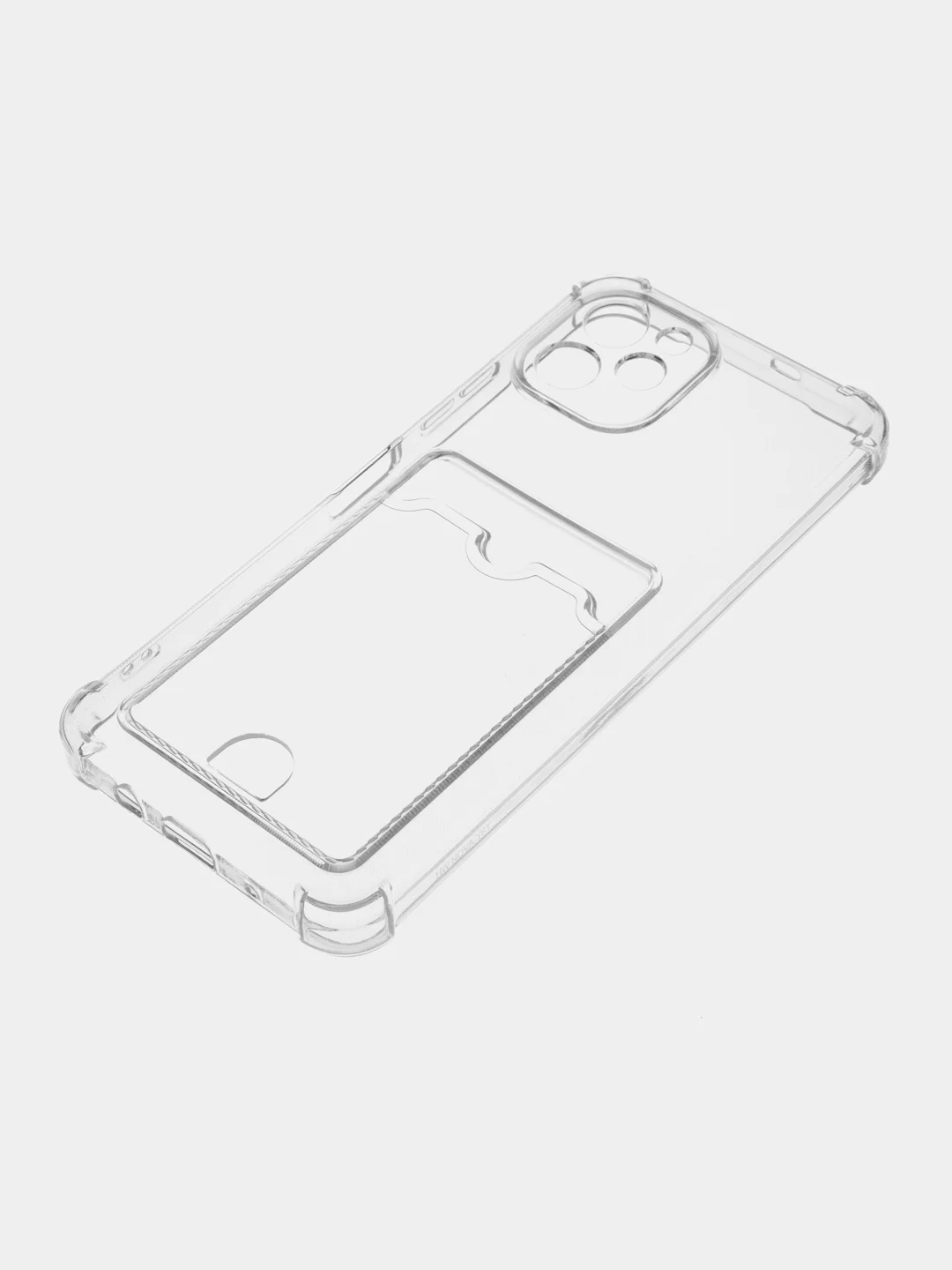 Прозрачный чехол для Huawei Nova Y61, прозрачный с карманом для карты Хуавей Нова У61