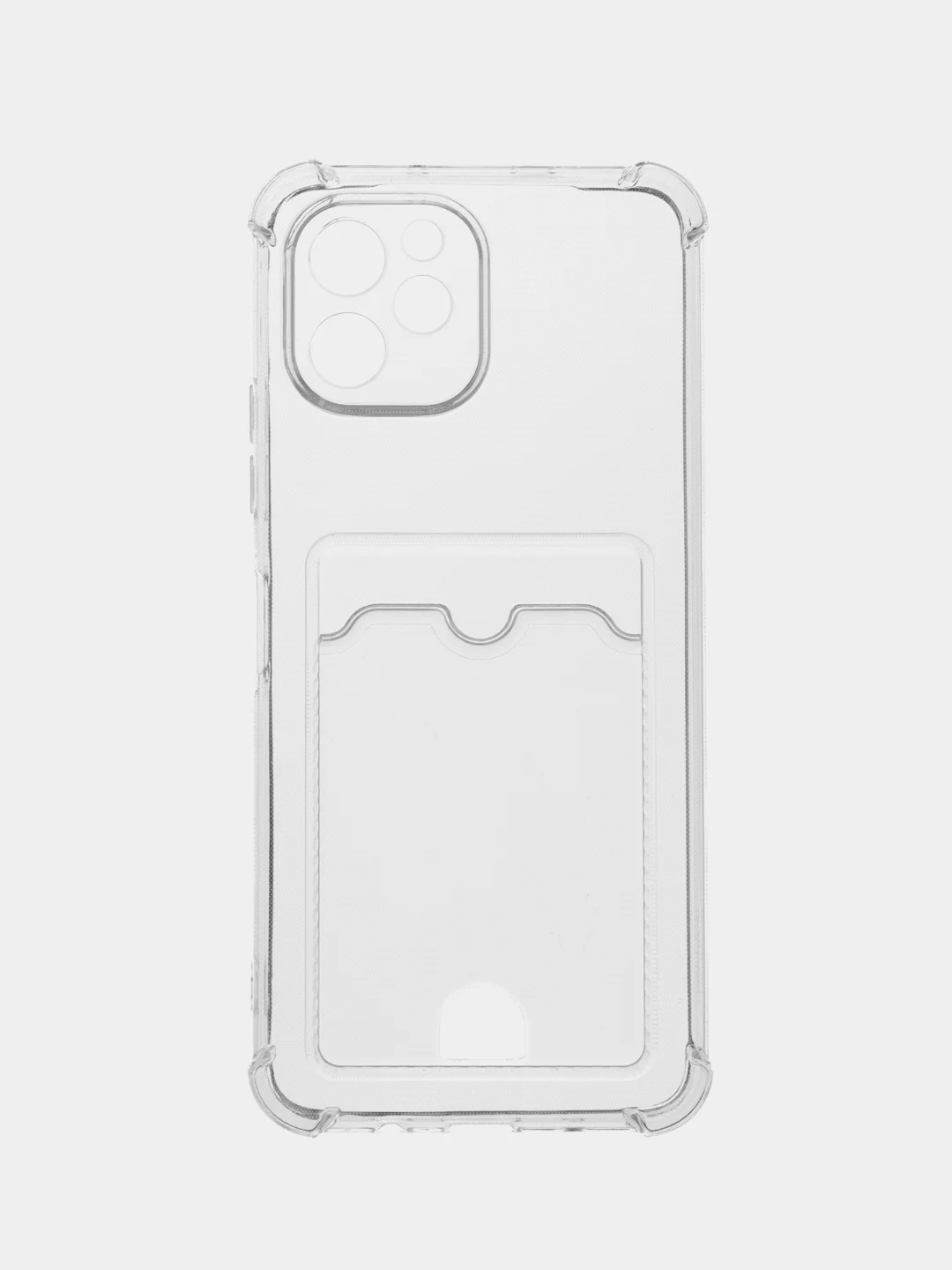 Прозрачный чехол для Huawei Nova Y61, прозрачный с карманом для карты Хуавей Нова У61