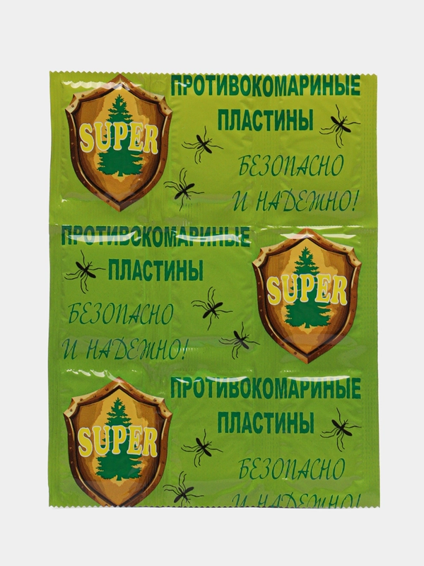 Пластины от комаров, "Super", синие, 9 шт