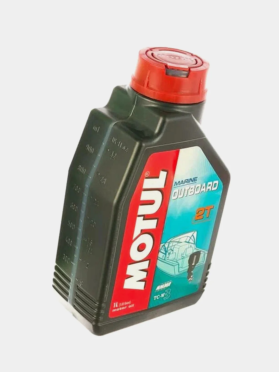 Минеральное масло для 2Т подвесных лодочных моторов MOTUL Outboard 2T, 1л