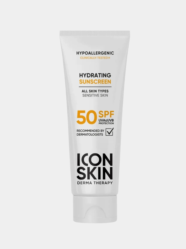 ICON SKIN Крем для лица увлажняющий солнцезащитный SPF 50 для всех типов кожи, 75 мл