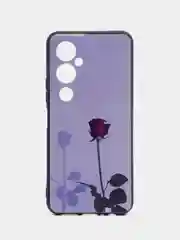 Серебряный силиконовый чехол для Tecno Pova 4 Pro, с принтом, с рисунком (Техно Пова 4 Про)