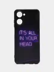 Серый силиконовый чехол для Realme 10 4G, с принтом, с рисунком (Реалми 10 4г)