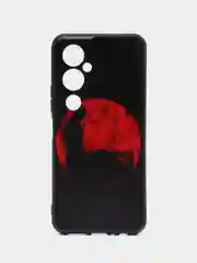 Сиреневый силиконовый чехол для Tecno Pova 4 Pro, с принтом, с рисунком (Техно Пова 4 Про)