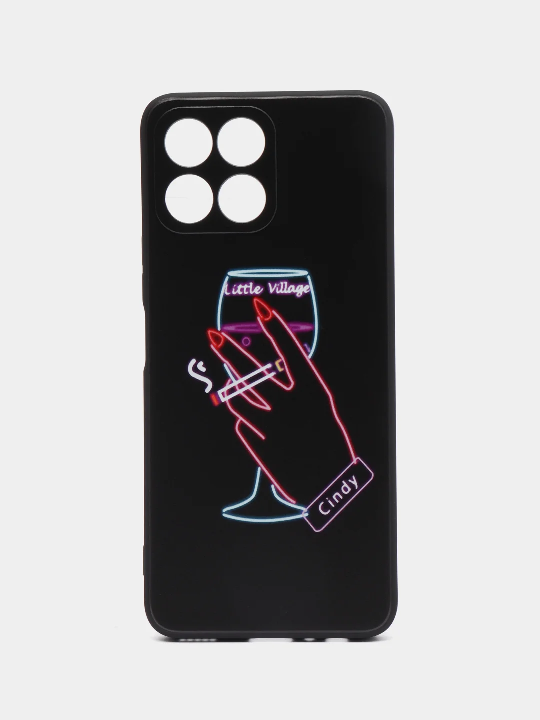 Голубой силиконовый чехол для Honor X8 4G, с принтом, с рисунком (Хонор Х8 4 Джи)