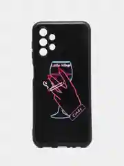 Голубой силиконовый чехол для Samsung Galaxy A13 4G, с принтом, с рисунком (Самсунг Галакси А13)