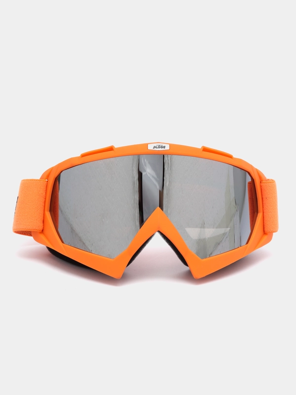 Очки кроссовые KTM-O-0195, оранжевые, стекло зеркальное, с чехлом
