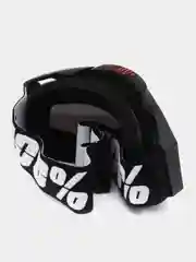 Очки кроссовые ME-O-8109, черно-салатовые, стекло хром