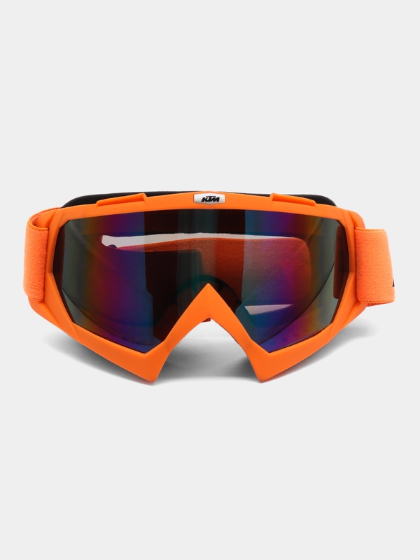 Очки кроссовые KTM-O-6084, оранжевые, стекло синее, с чехлом
