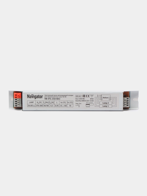 Электронный ПРА Navigator 2х36W N6/T8/G13 230V, драйвер, ЭПРА для люминесцентных ламп, T6Т8