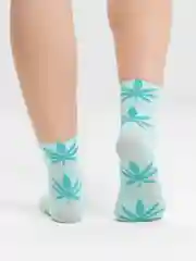 Бирюзовый носки женские "Конопля", 37-41