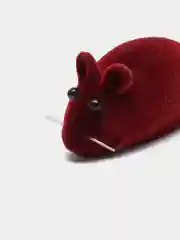Бордовый игрушка для кошек мышка с пищалкой