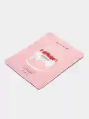Тёмно-розовый тканевая маска для лица, с фруктами и молоком, увлажняющая, 3 типа