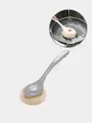 Серый щетка для мытья посуды, с ручкой
