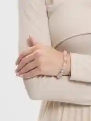 Кораллово-розовый браслеты из натуральных камней "Розовый кварц"