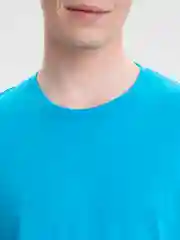 Голубой футболка базовая, унисекс, хлопок