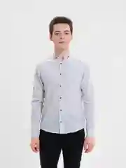 Белый рубашка мужская,с длинным рукавом