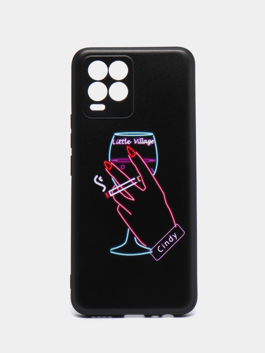 Голубой силиконовый чехол для Realme 8 4G/Realme 8 Pro (Реалми 8/8 Про), с принтом, с рисунком